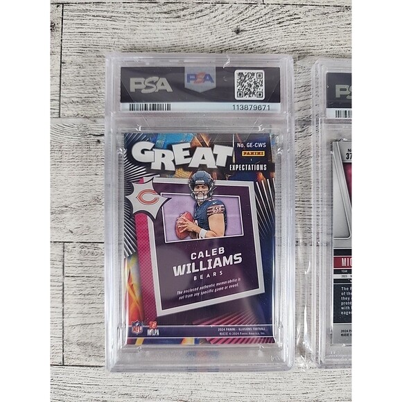 PSA Slab Graded NFL Panini Rookie Card Lot Of 3 Caleb Williams JJ McCarthy Penix - Picture 8 of 8